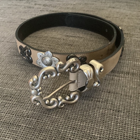 Vintage 90s Streets Ahead large Buckle Statement Belt Conchos leather small - Picture 7 of 12